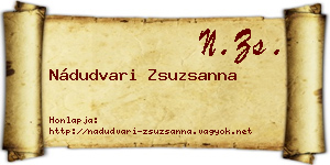 Nádudvari Zsuzsanna névjegykártya